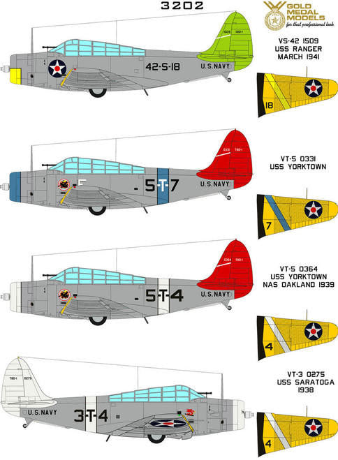 Gold Medal Models 1/32 TBD-1 Devastator - Early Set 2 3202D